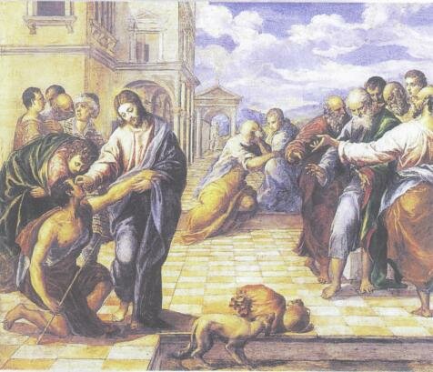 Исцеление слепого. Эль Греко (1566)