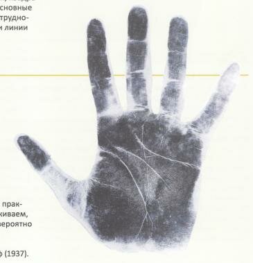На фото отпечаток правой руки Эдит Пиаф (1937).